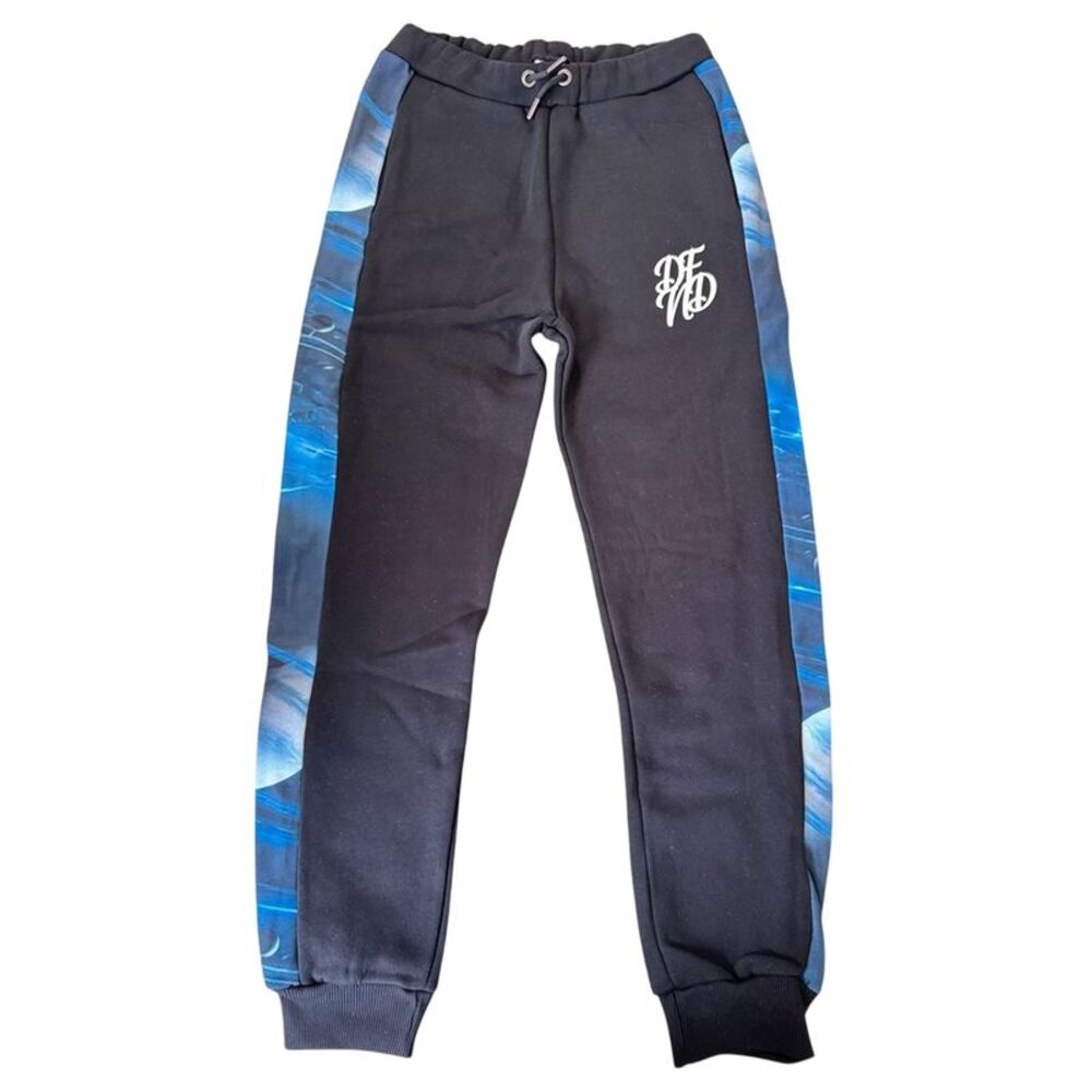 London Childrens/Kids Logo Joggers / Black/Blue